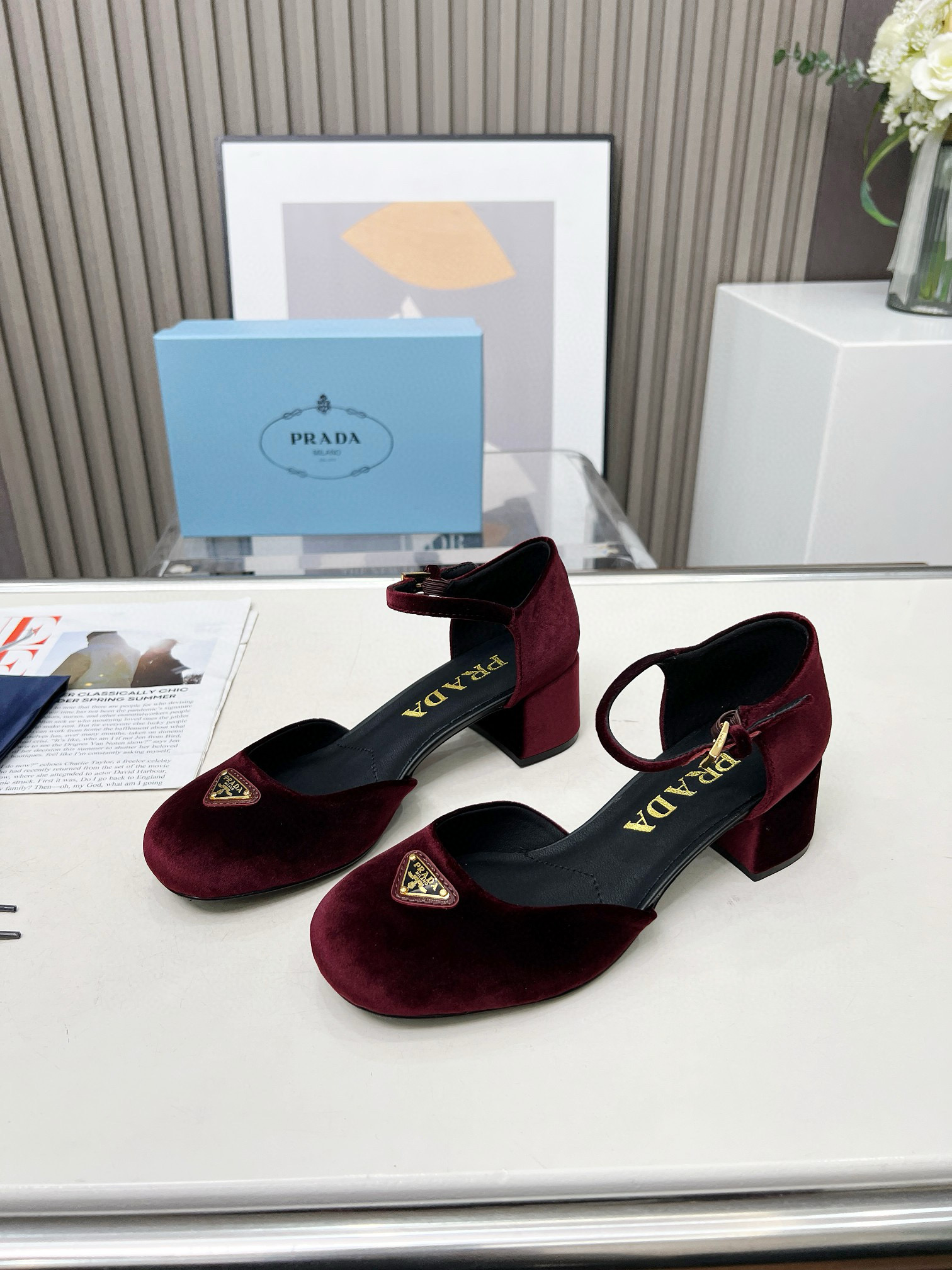프라다 5.5cm 여자 신발 구두