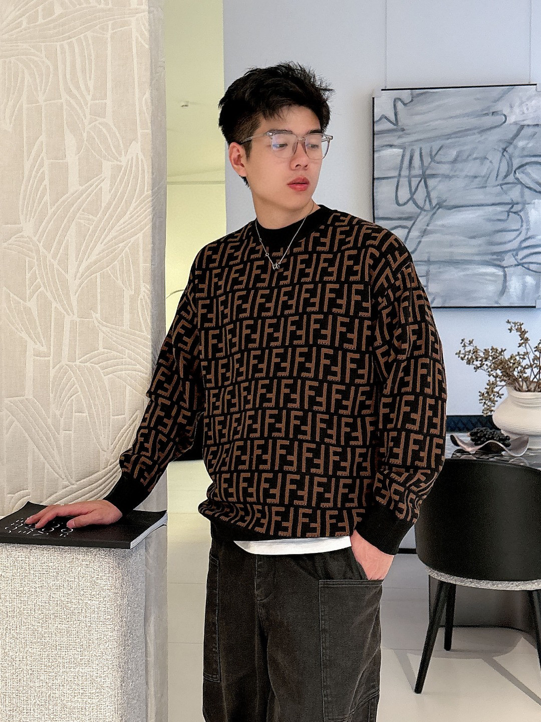 펜디 남자 니트